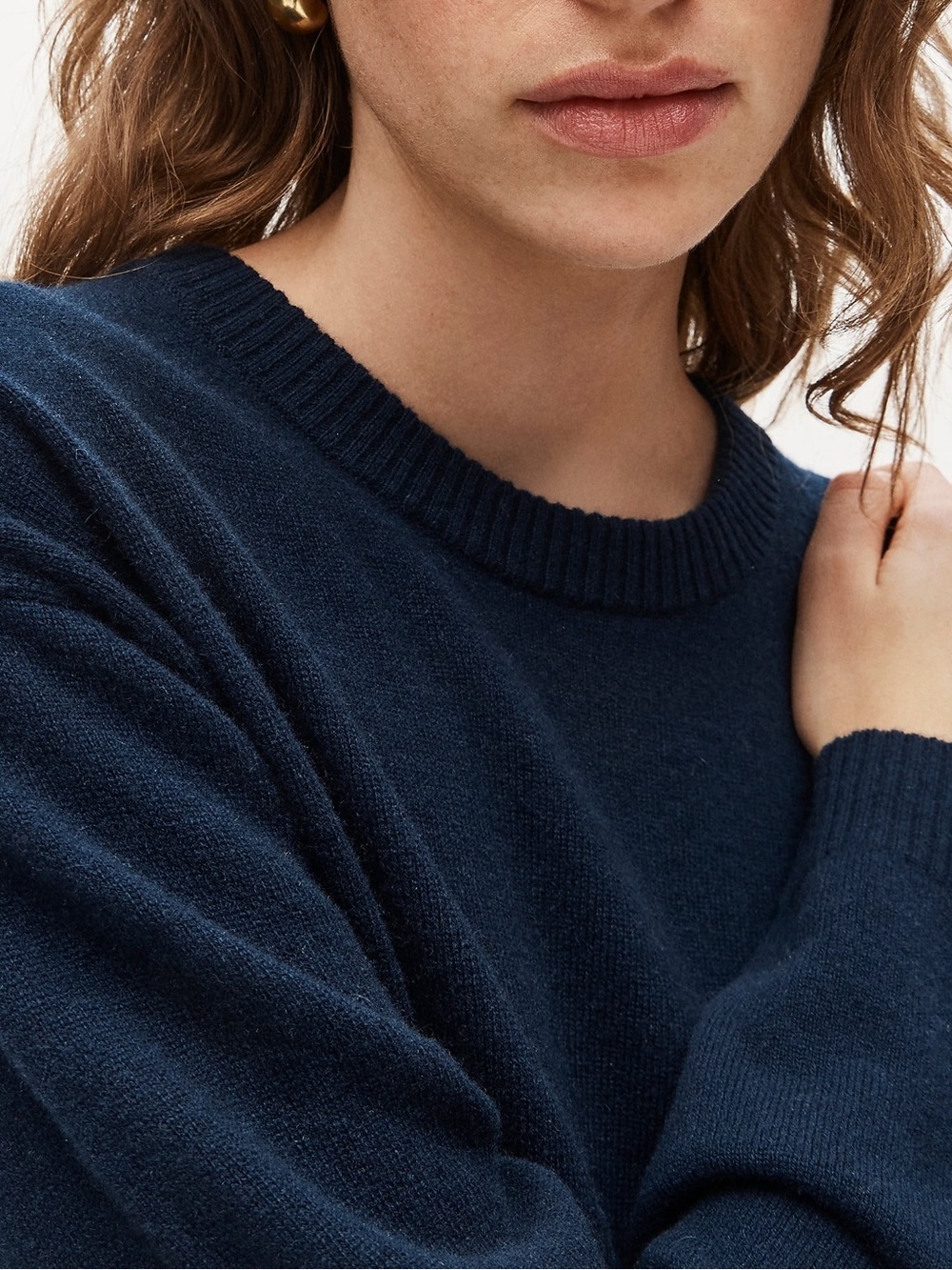 J. Crew Perfect cashmere crewneck in Navy Blue Size XXS - Picture 3 of 10